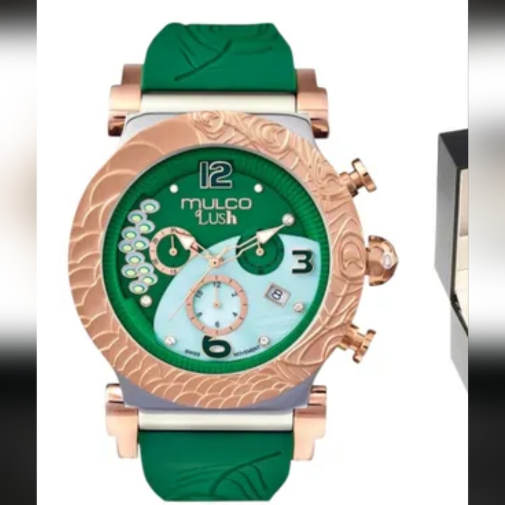 Mulco Lush Peacock and Gold Watch
